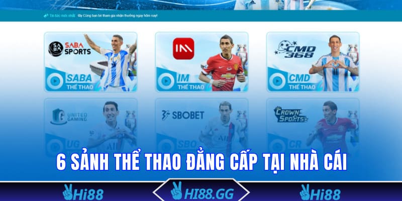 6 sảnh cược thể thao chất lượng và phổ biến