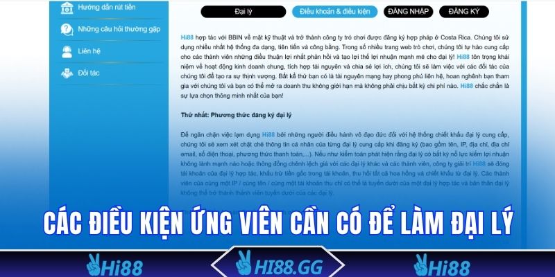 Các điều kiện mà ứng viên cần có để làm đại lý