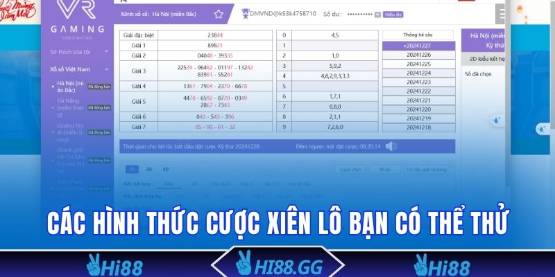 Các hình thức cược xiên lô bạn có thể thử