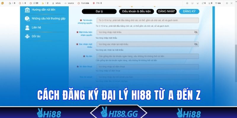Cách đăng ký đại lý Hi88 từ A đến Z