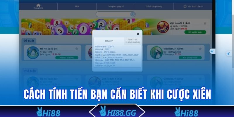 Cách tính tiền bạn cần biết khi cược xiên