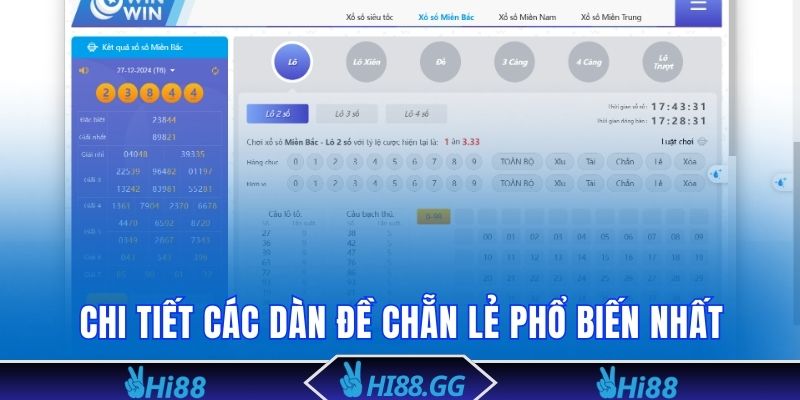 Chi tiết các dàn đề chẵn lẻ phổ biến nhất