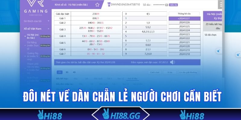 Đôi nét về dàn chẵn lẻ người chơi cần biết