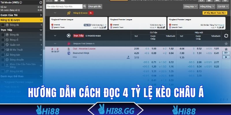 Hướng dẫn cách đọc 4 tỷ lệ kèo châu Á phổ biến