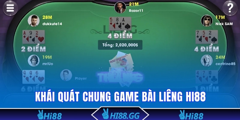 Khái quát chung game bài Liêng Hi88