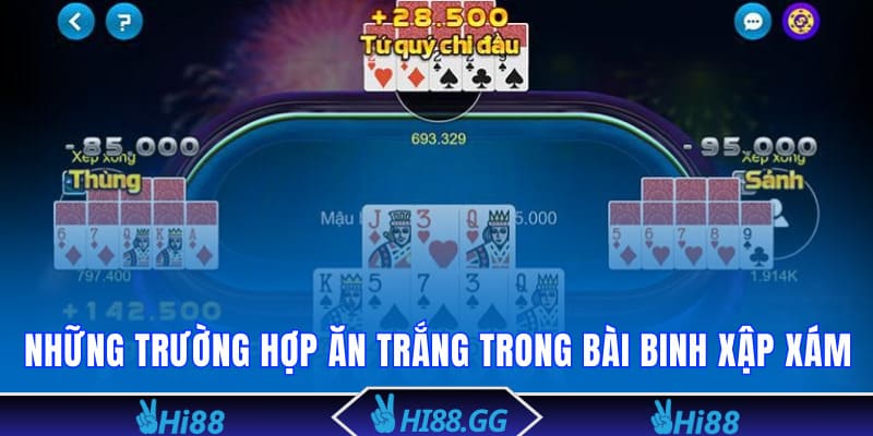Những trường hợp ăn trắng trong bài binh xập xám